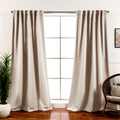 Bantam Solid Blackout Thermal Rod Pocket Curtain Panels (Set of 2)