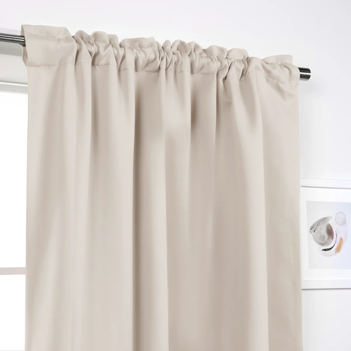 Bantam Solid Blackout Thermal Rod Pocket Curtain Panels (Set of 2)