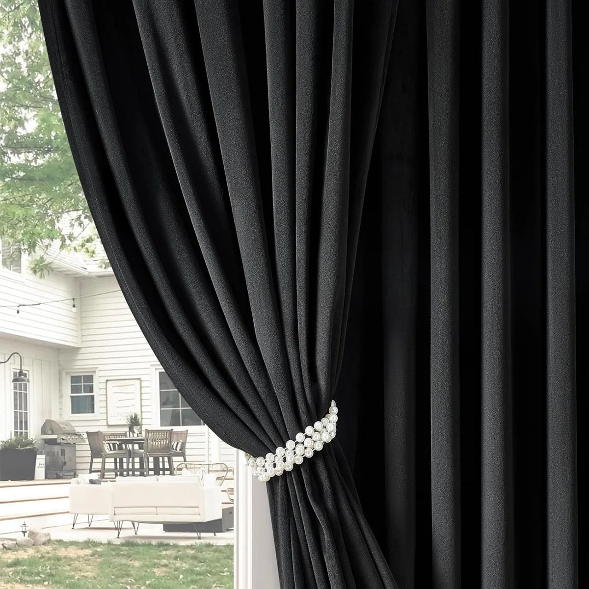 Ike Solid 70%-85% Blackout Rod Pocket Back Curtain Panels (Set of 2)