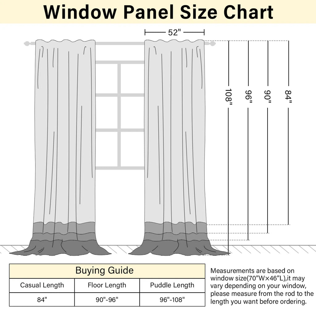 Ike Solid 70%-85% Blackout Rod Pocket Back Curtain Panels (Set of 2)
