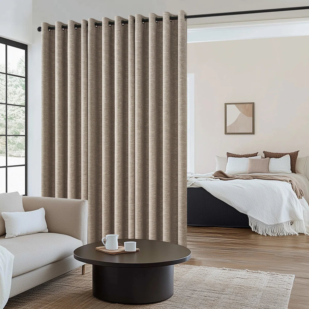 Dennan Curtains , Grommet Top Thick 100% Blackout Drapes Full Light Blocking Curtains (Set of 2)