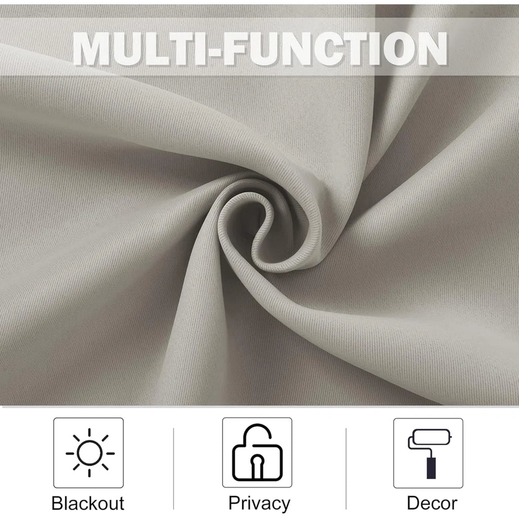 Small Window Curtains Valances Thermal Insulated Home Decor Blackout Grommet Tier Curtains Drapes for Basement/Kitchen Window, 2 Panels