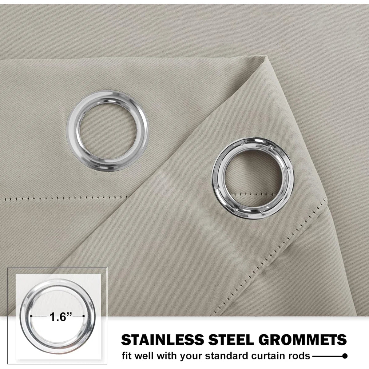 Small Window Curtains Valances Thermal Insulated Home Decor Blackout Grommet Tier Curtains Drapes for Basement/Kitchen Window, 2 Panels