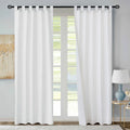 Mcgowen 100% Cotton Solid Room Darkening Thermal Tab Top Curtain Panels (Set of 2)