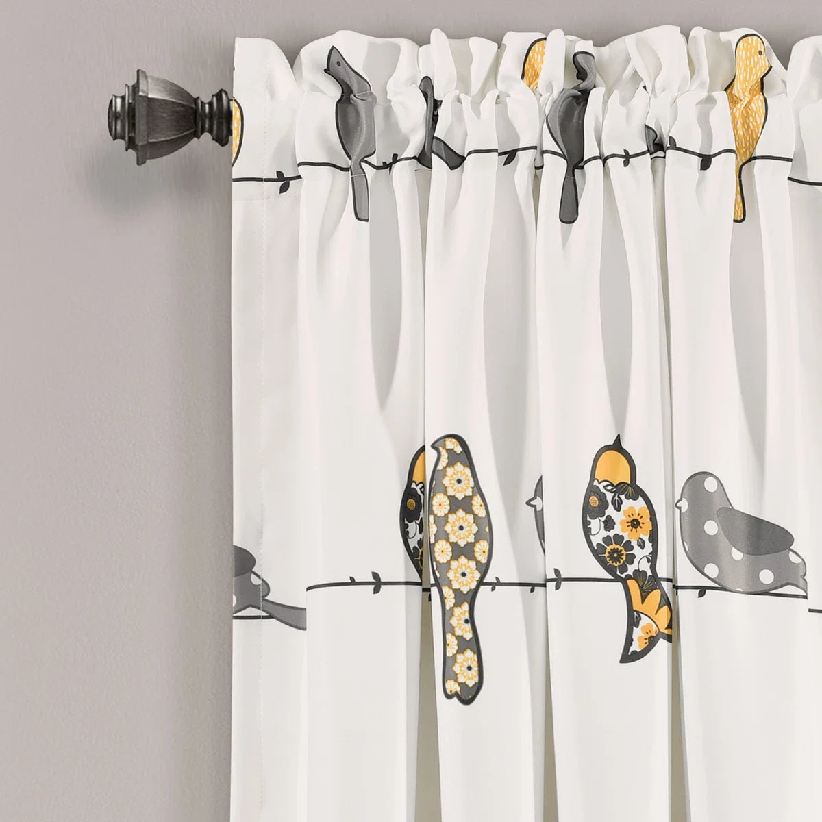 Rowley Birds Room Darkening Thermal Rod Pocket Curtain Panels (Set of 2)